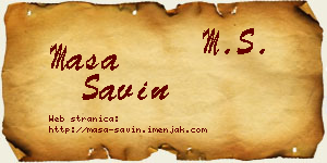 Maša Savin vizit kartica